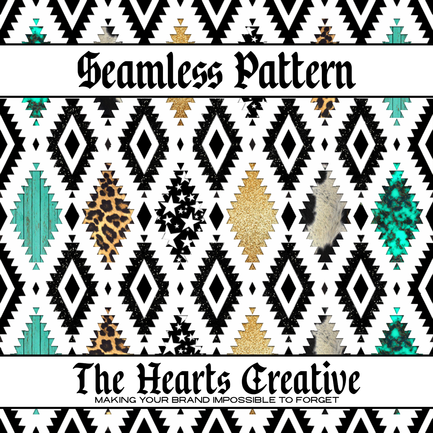 Fun Aztec Mix - Western Seamless Pattern - Digital Download