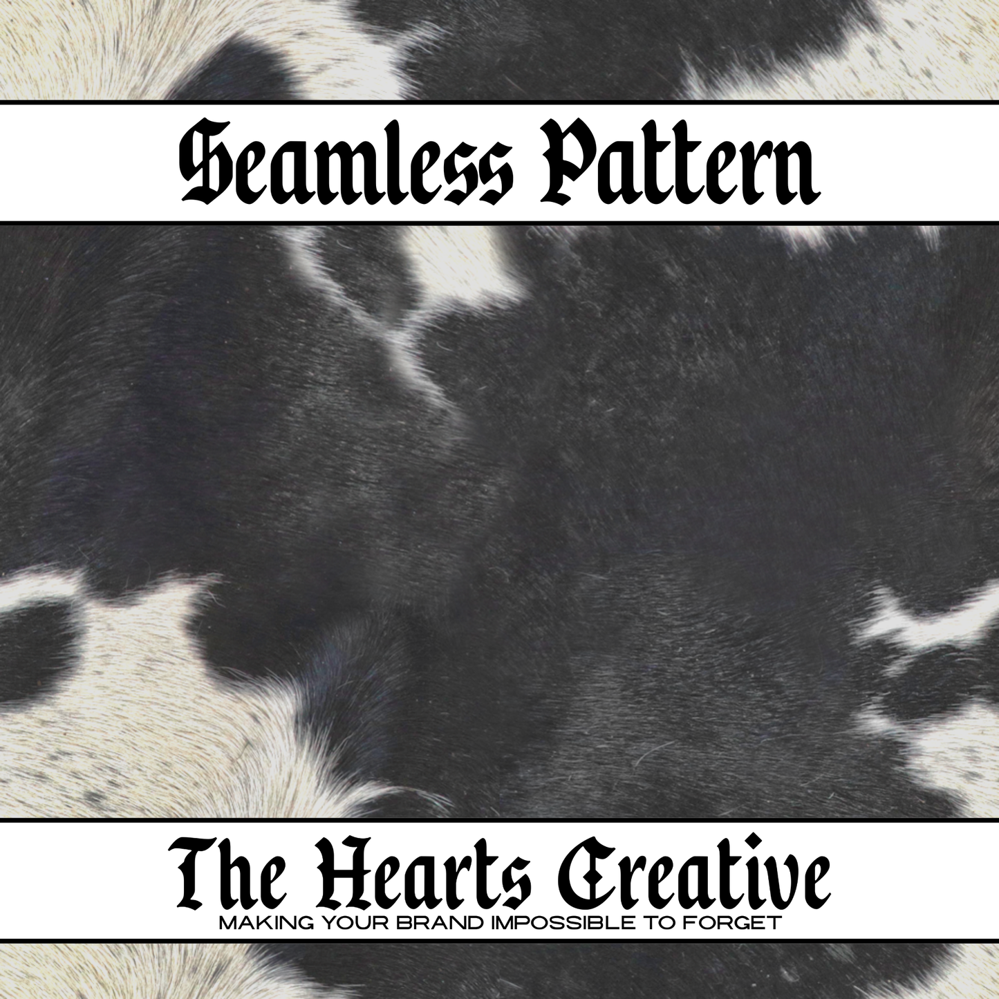 realistic black and white cowhide seamless pattern for fabric printing and sublimation