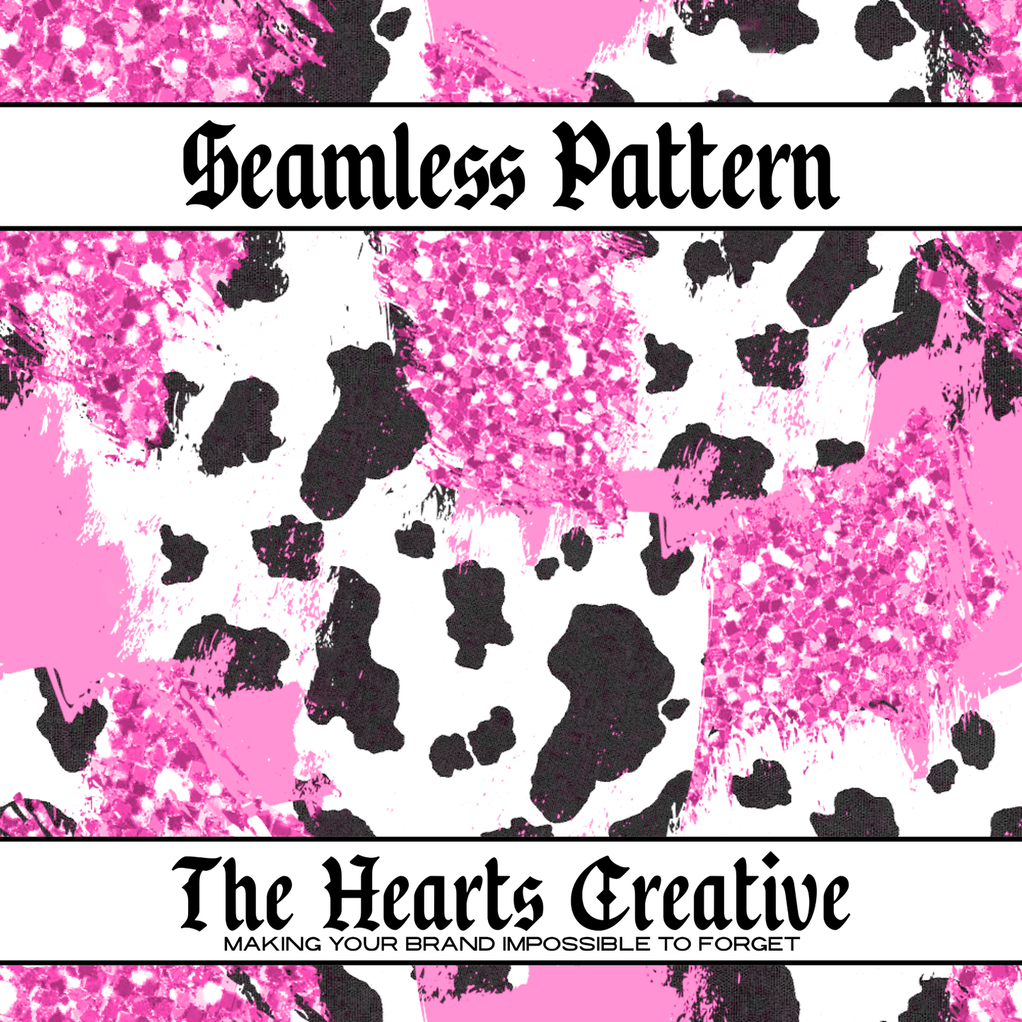 light pink glitter cow seamless pattern for western fabric and sublimation