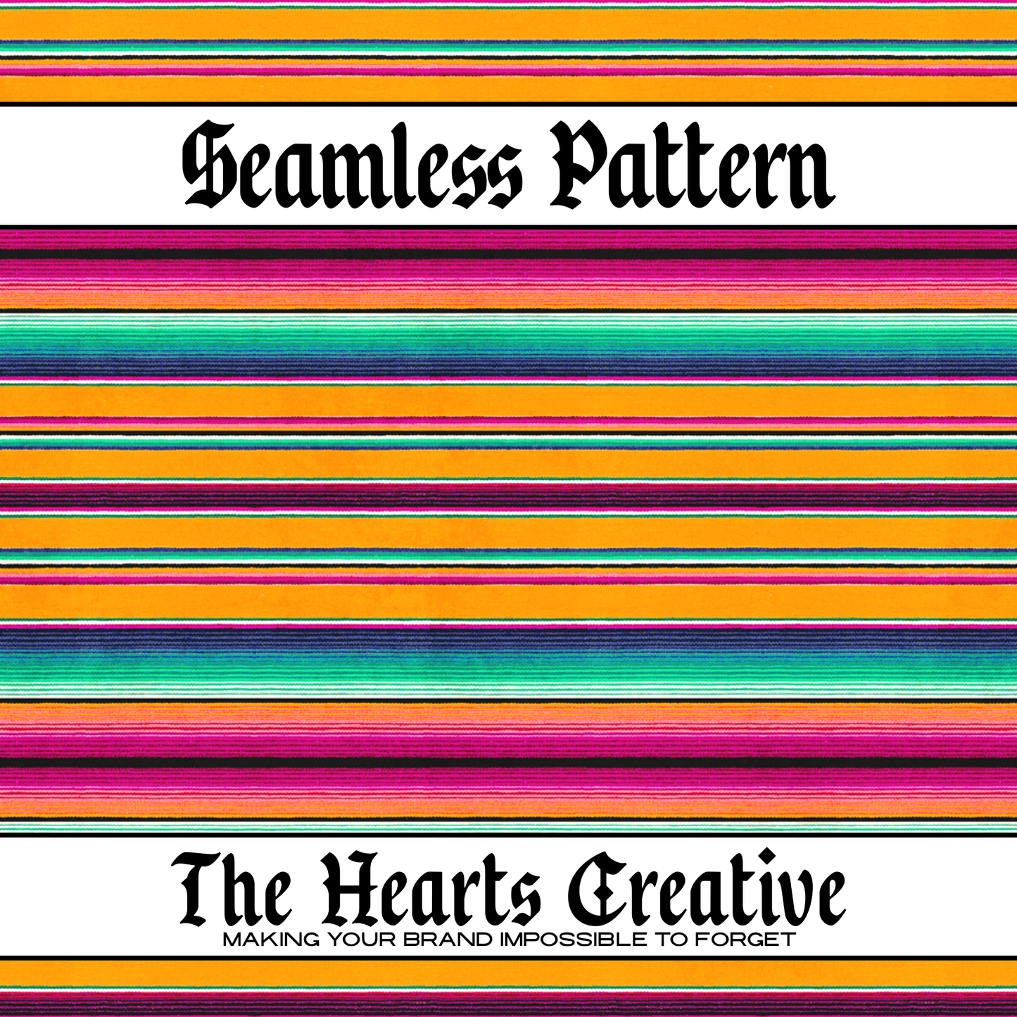Orange Serape Stripe - Western Seamless Pattern - Digital Download