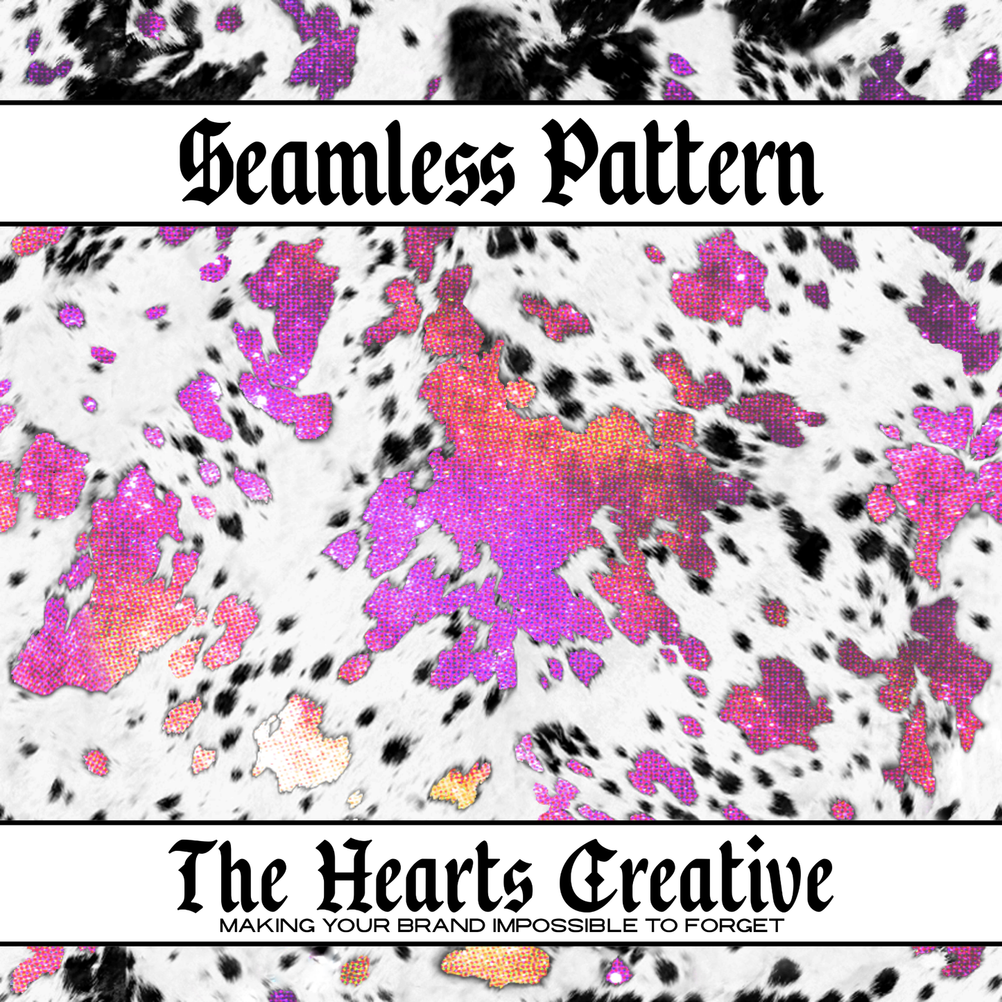 disco ball cowhide seamless pattern for western fabric and sublimation