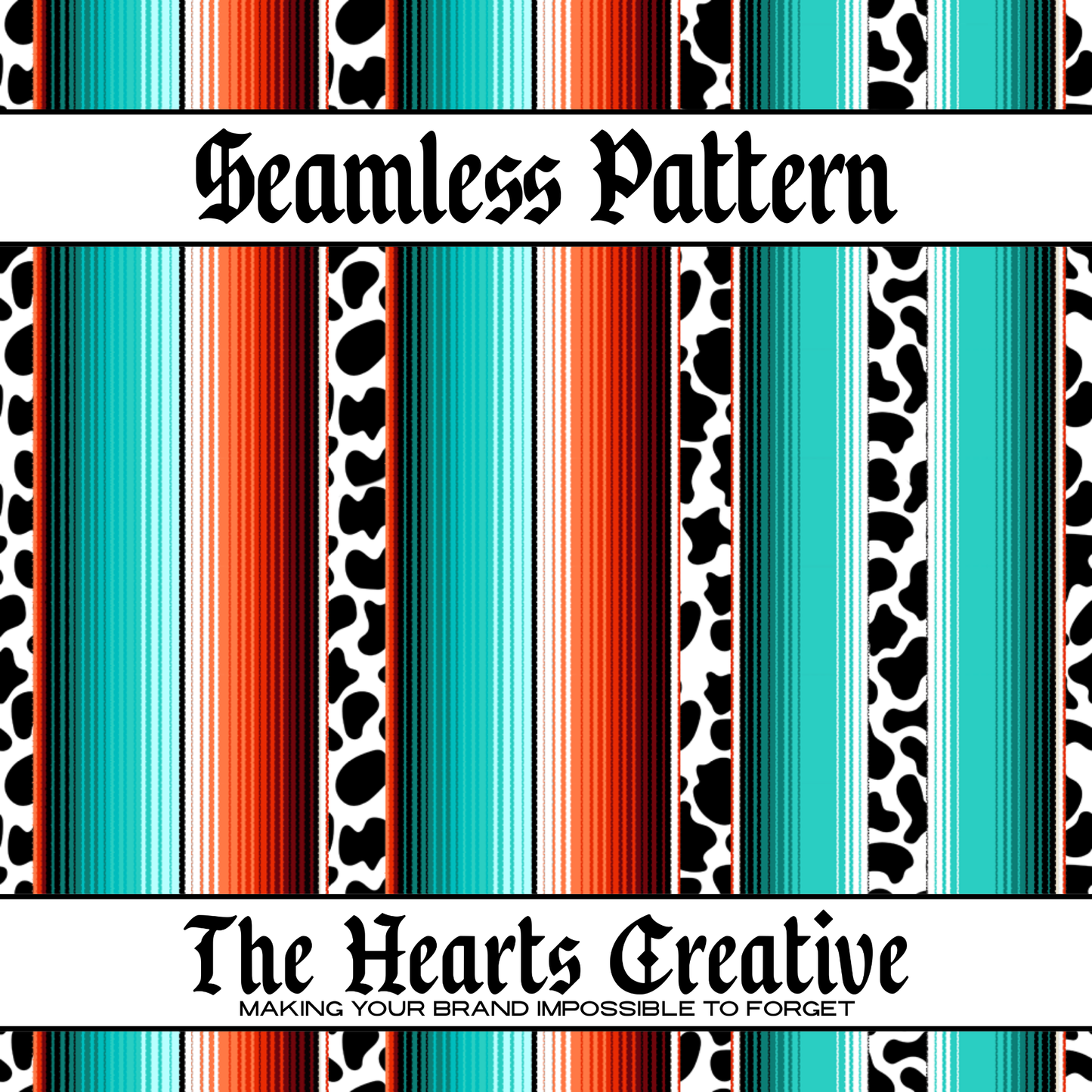 Serape Cow Spots - Western Seamless Pattern - Digital Download