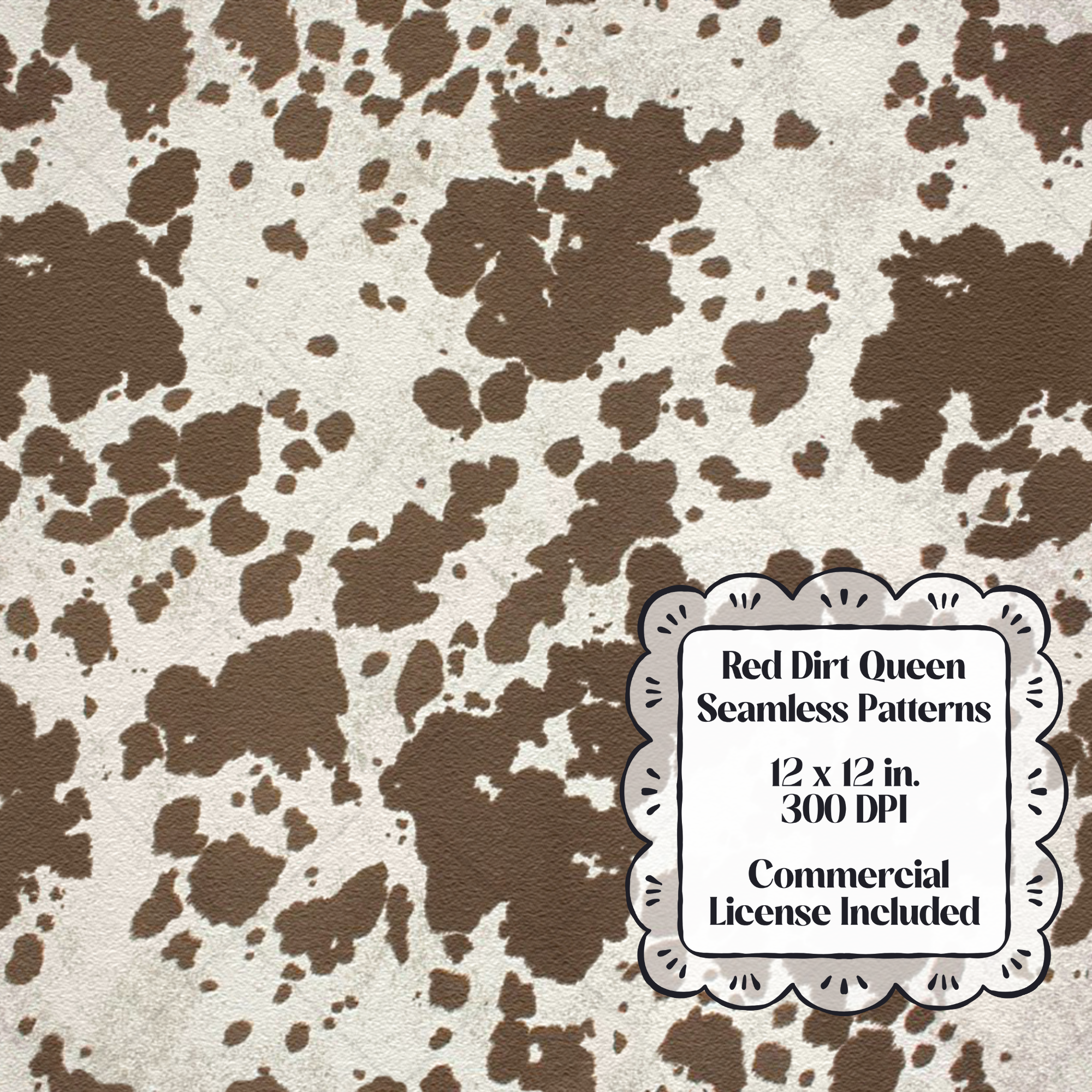 Brown Cowhide Seamless Pattern