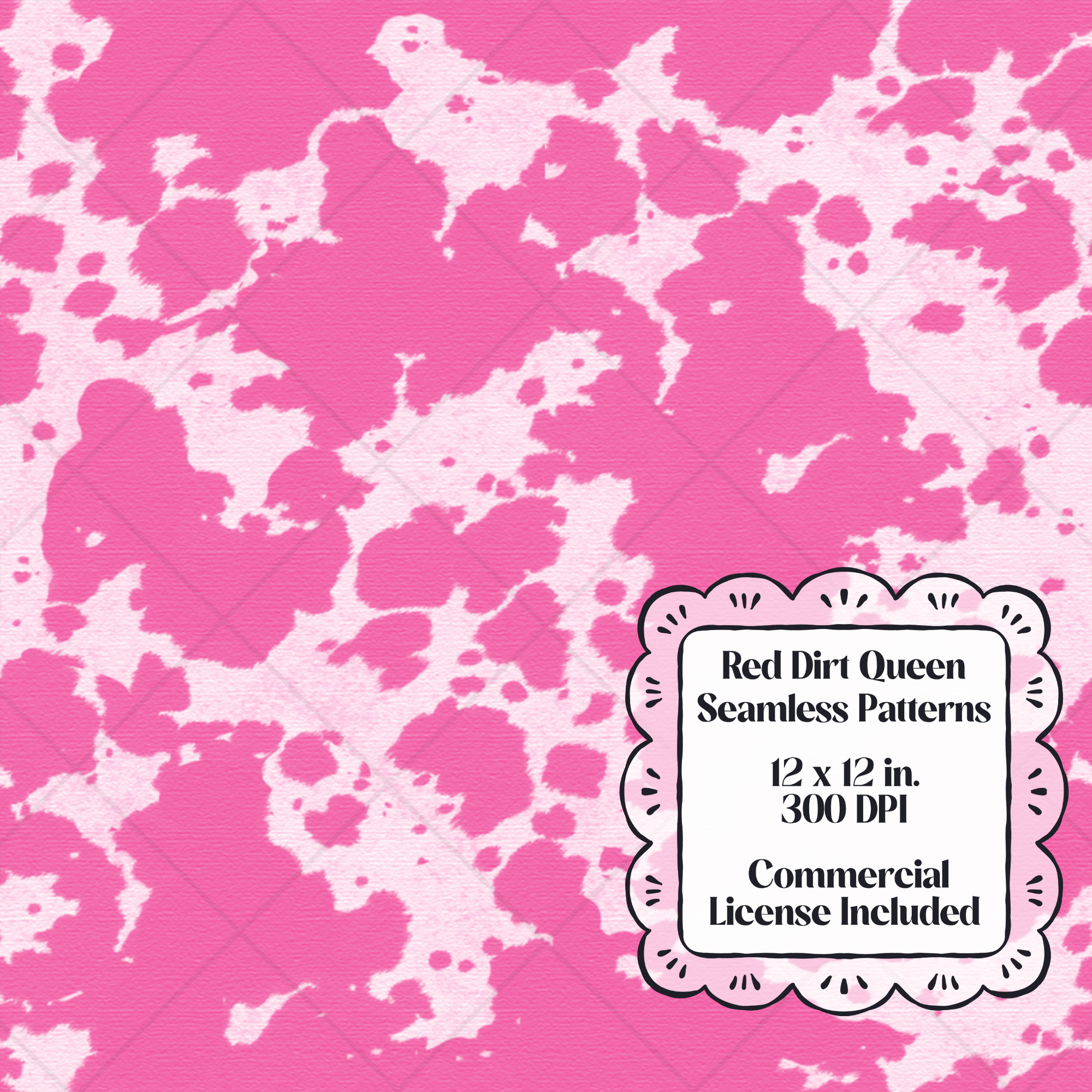 Pink Cowhide Seamless Pattern