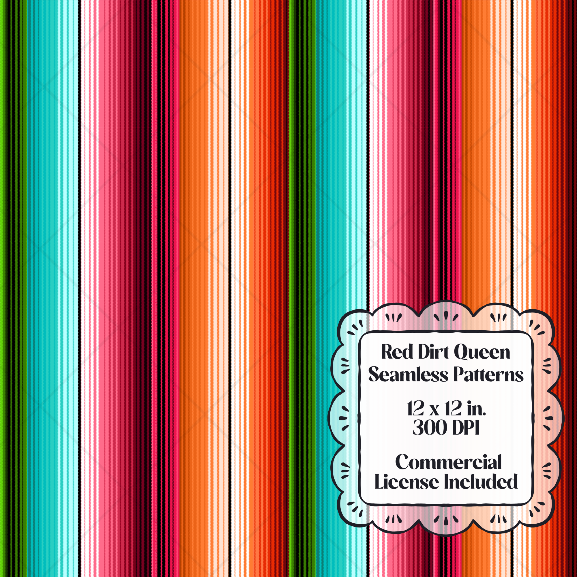 Rainbow Serape Seamless Pattern