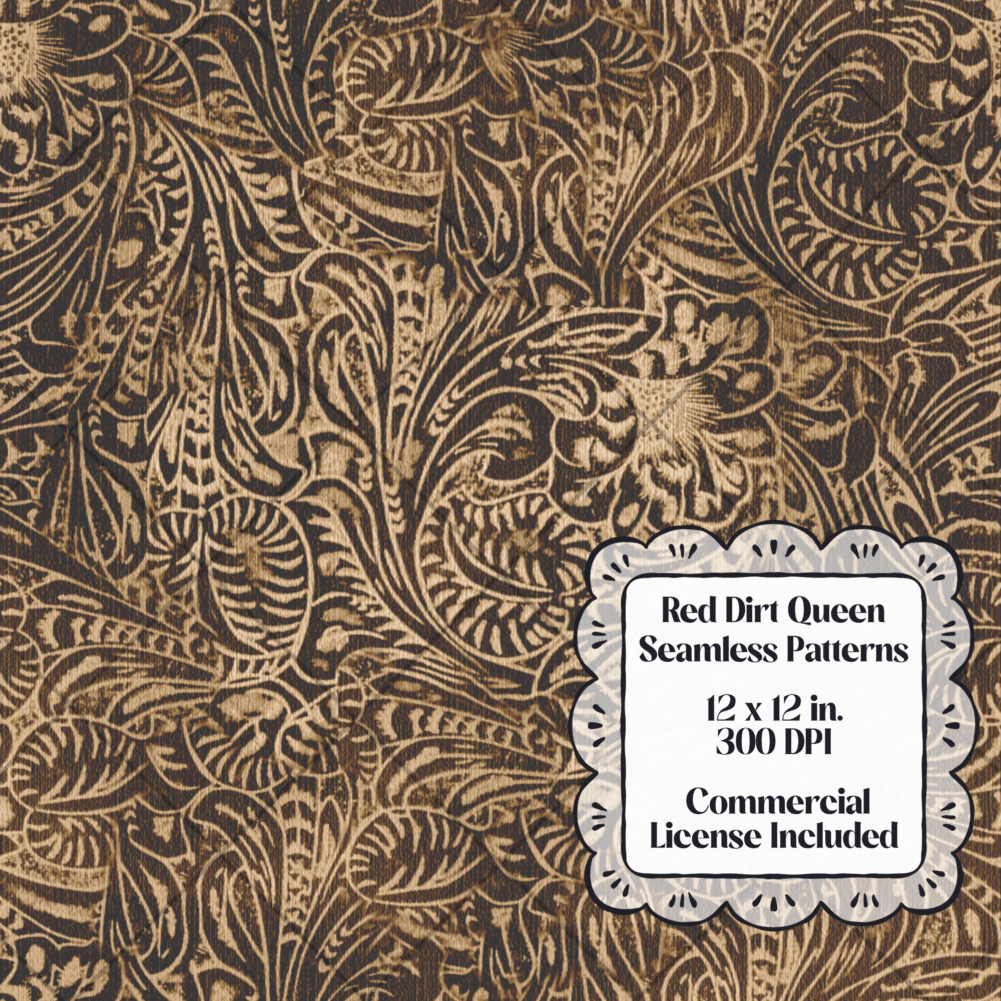Tooled Leather Seamless Pattern