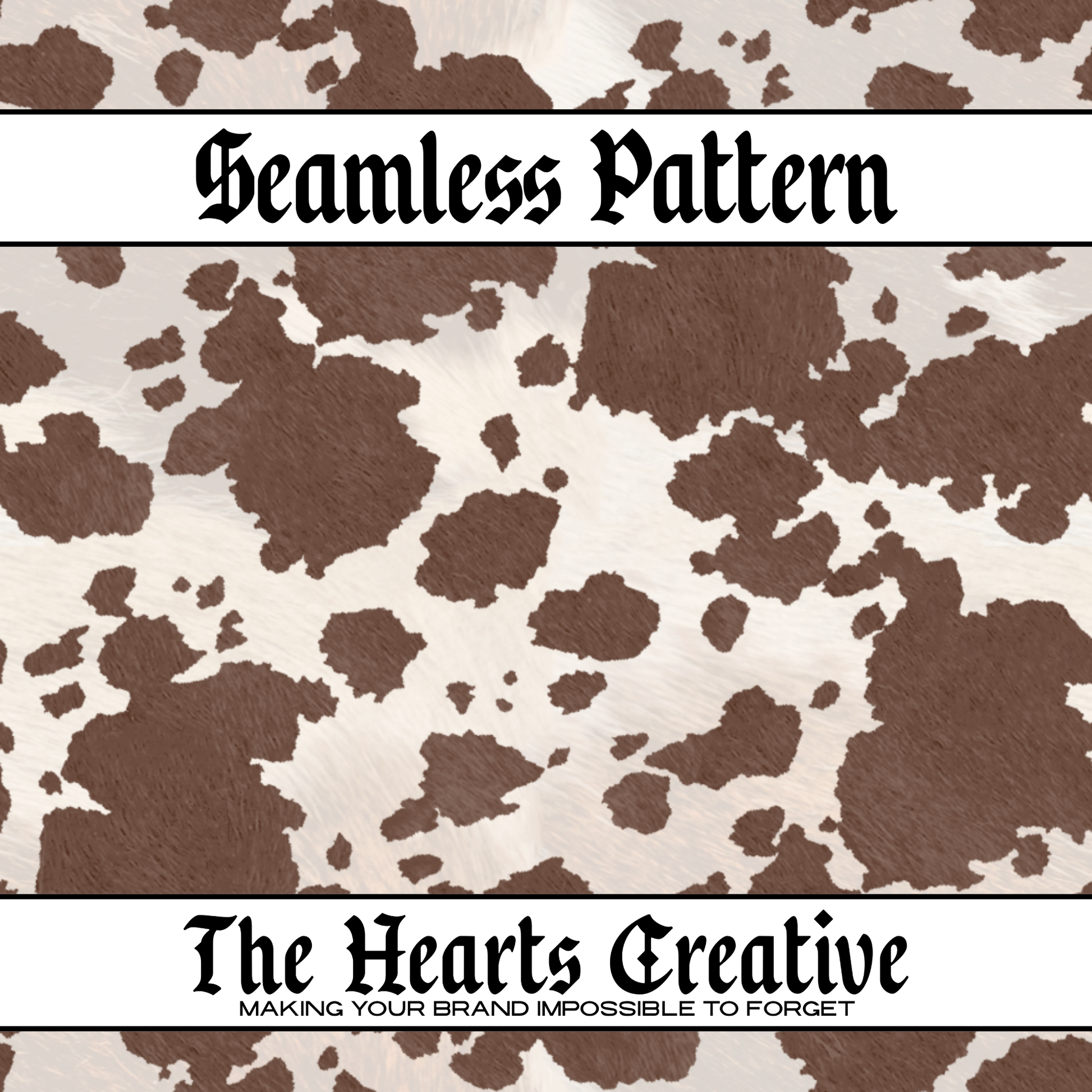 brown and white cow seamless pattern for western fabric and sublimation