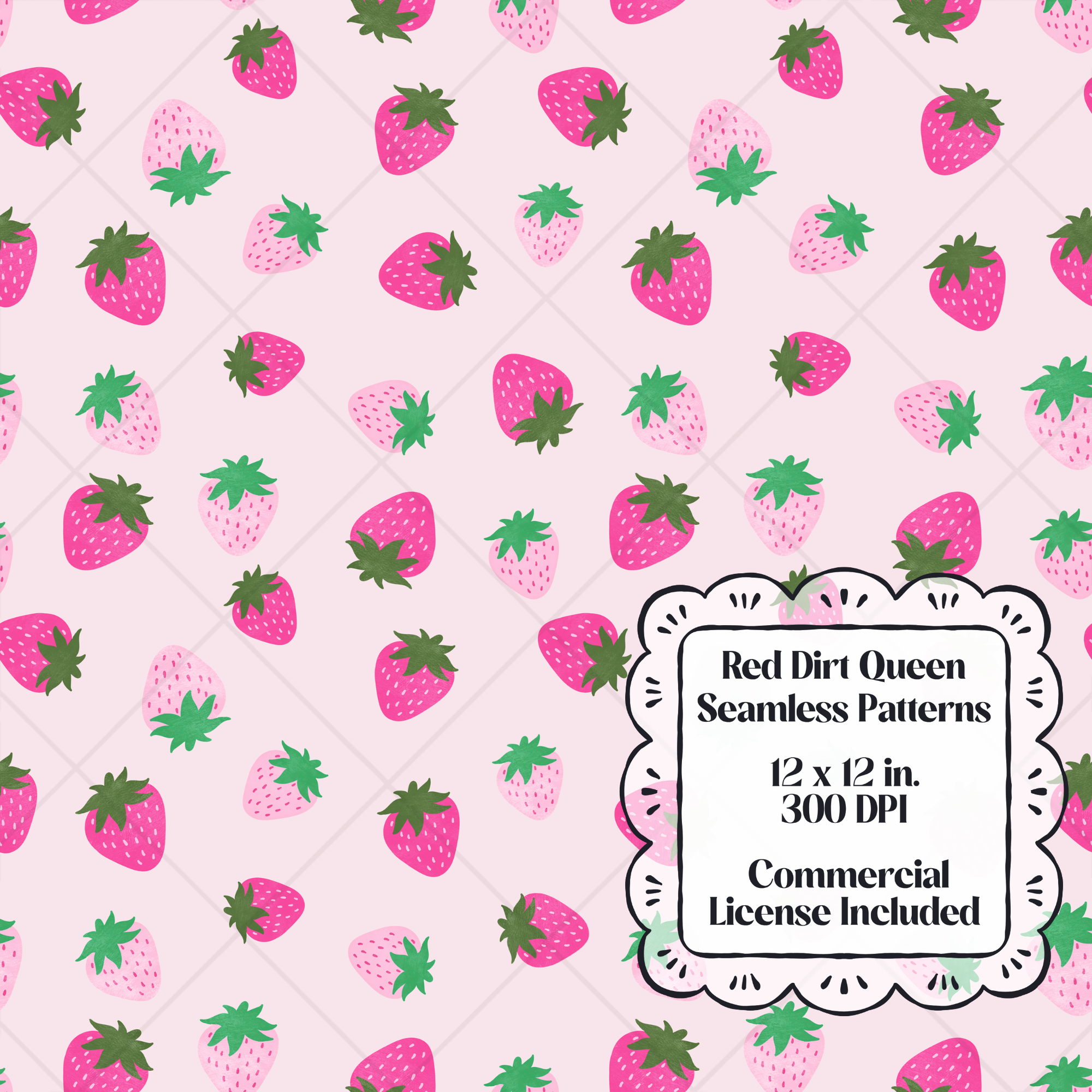 Strawberry Patch Seamless Pattern