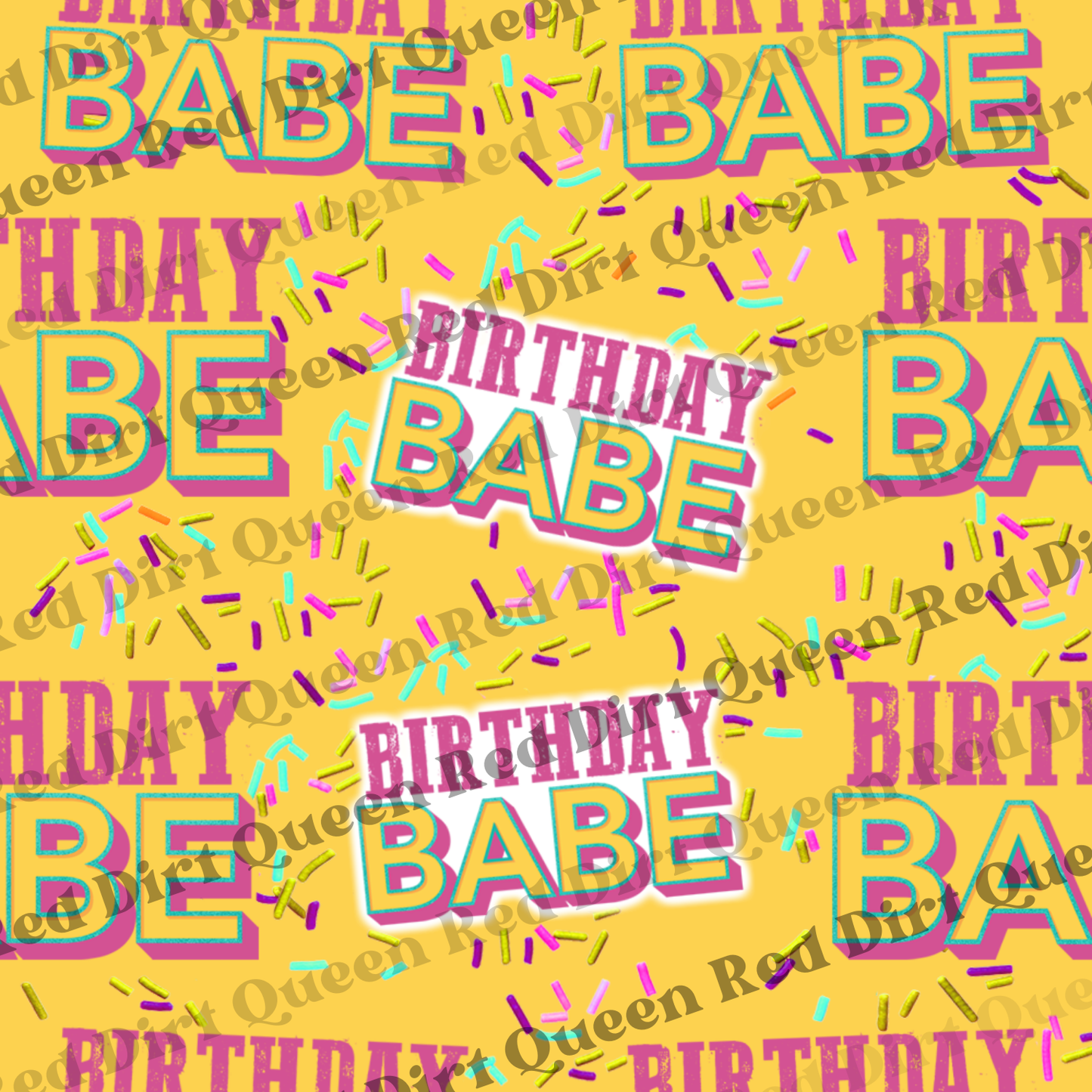 Birthday Seamless Pattern - Birthday Babe