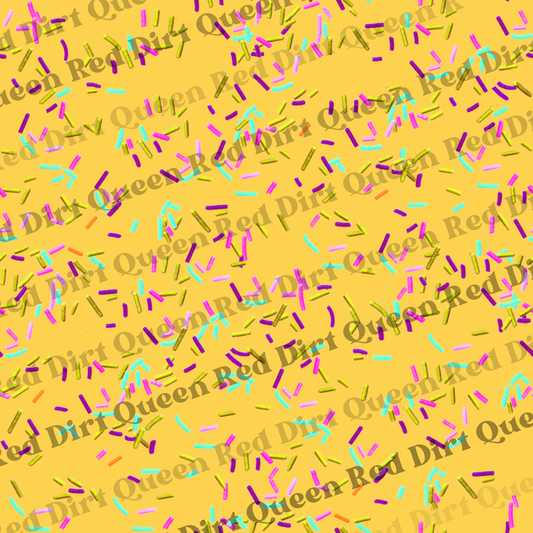 Birthday Seamless Pattern - Sprinkles Yellow