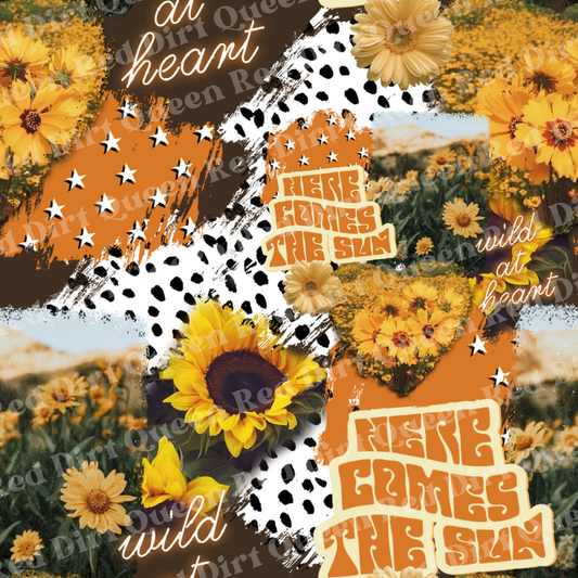 Western Seamless Pattern - Here Comes The Sun - Digital Download