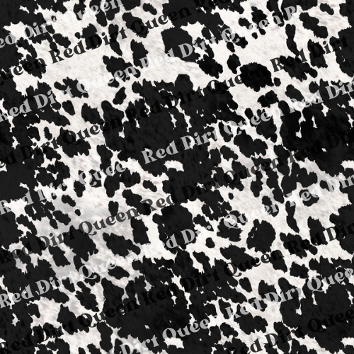 Cowhide Seamless Pattern - Black Cowhide Spots