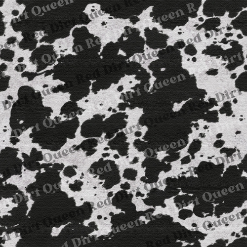 Cowhide Seamless Pattern - Black & White Distressed Cowhide