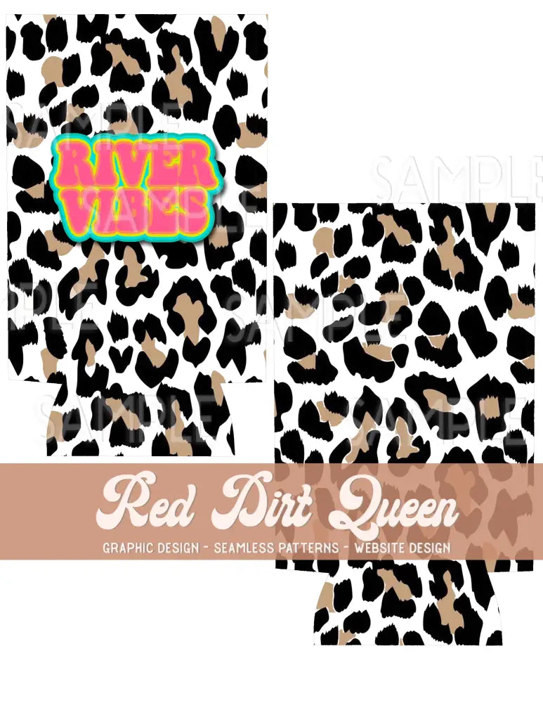 Leopard River Vibes Slim Can Template