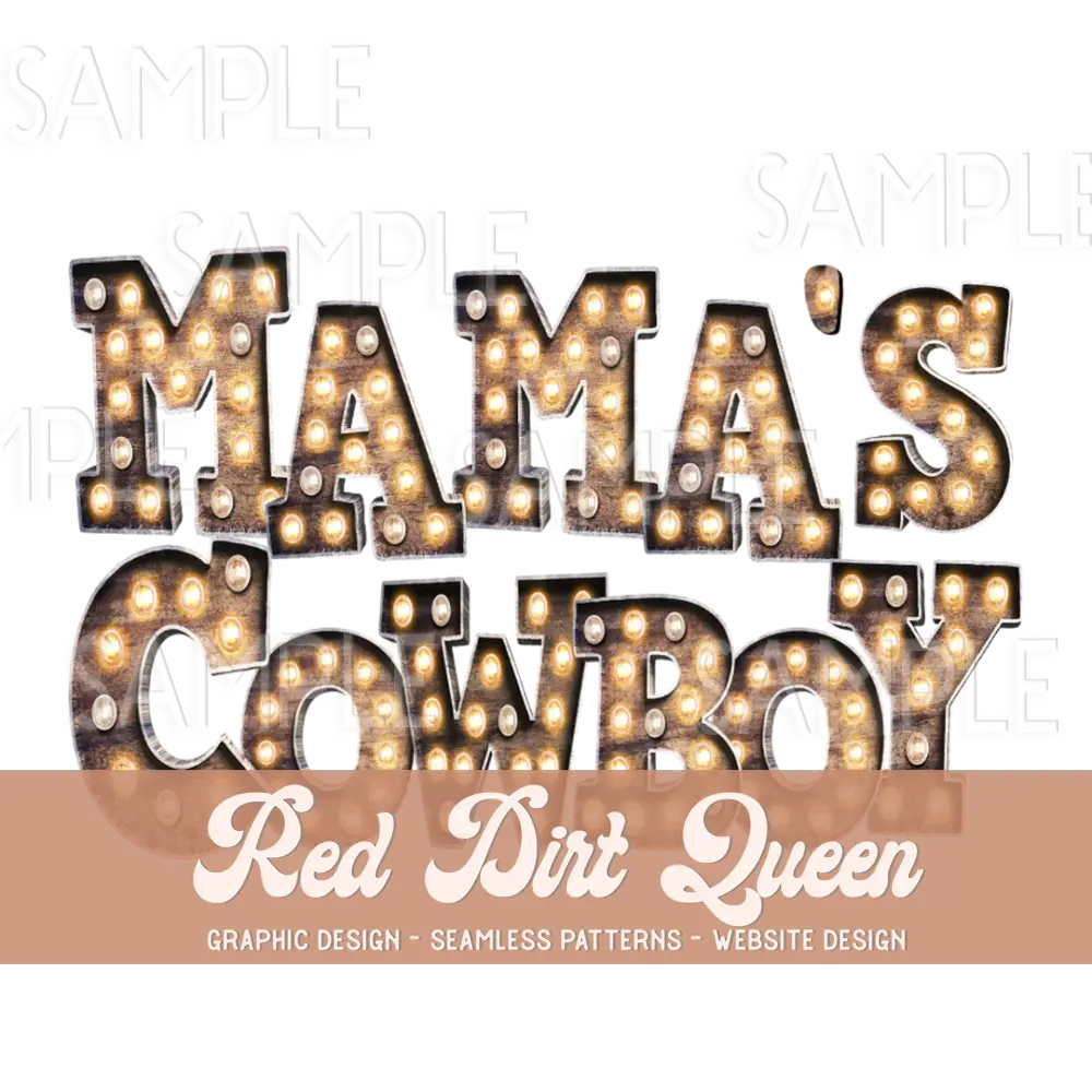 Mamas Cowboy Marquee Lights