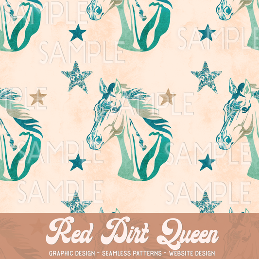 Seamless Pattern Horse Textured Patterns