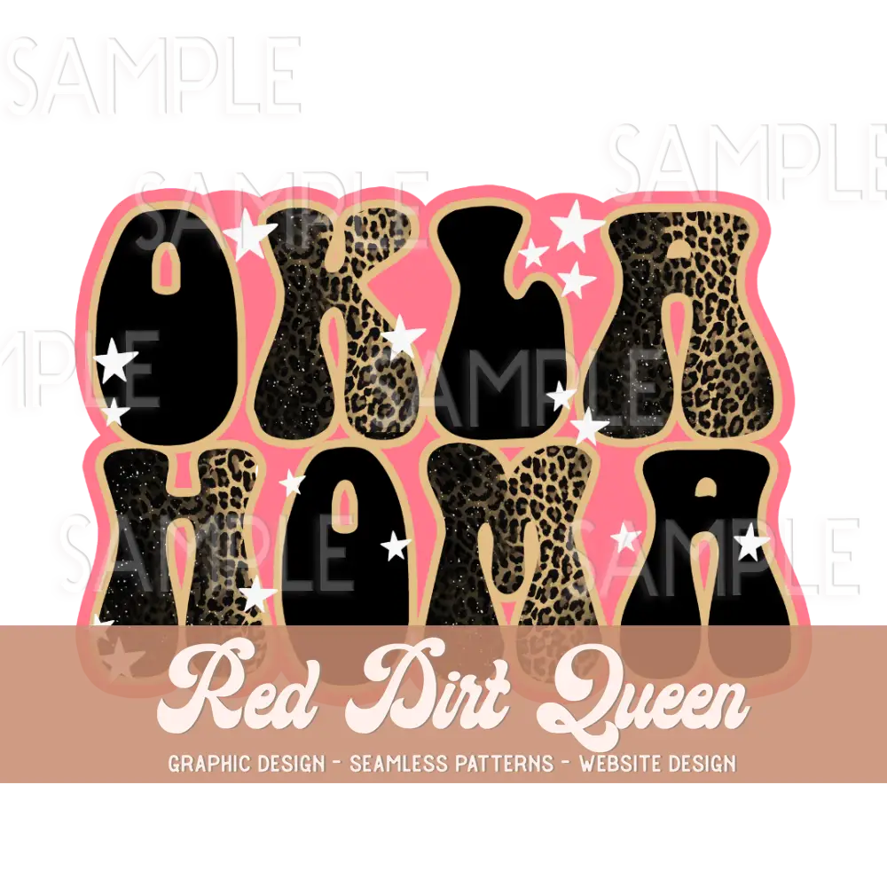 Oklahoma Pink Black Leopard Stars