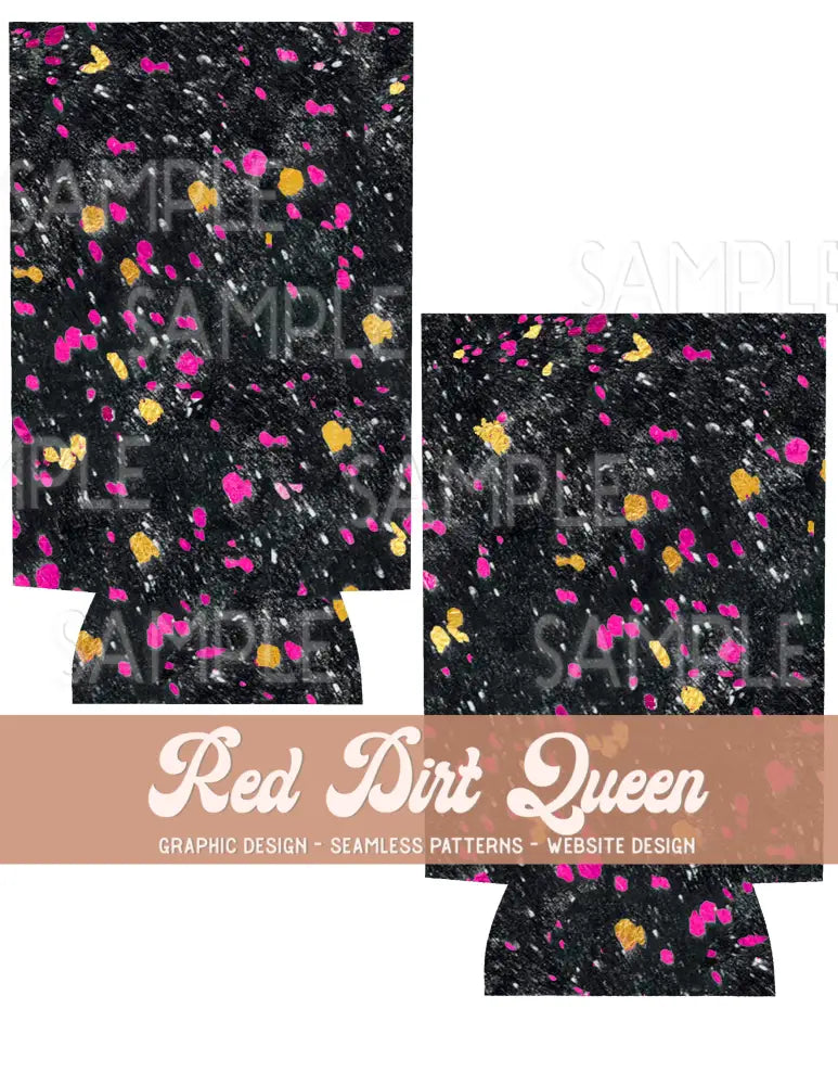 Pink Gold Cowhide Slim Can Template
