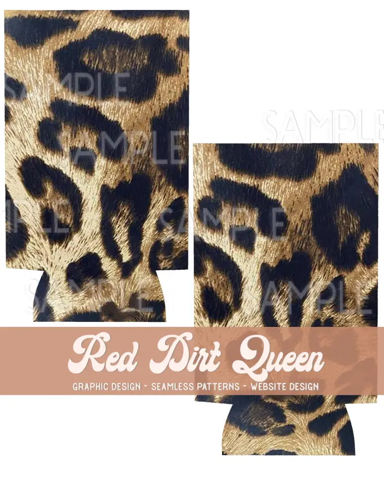Realistic Leopard Slim Can Template