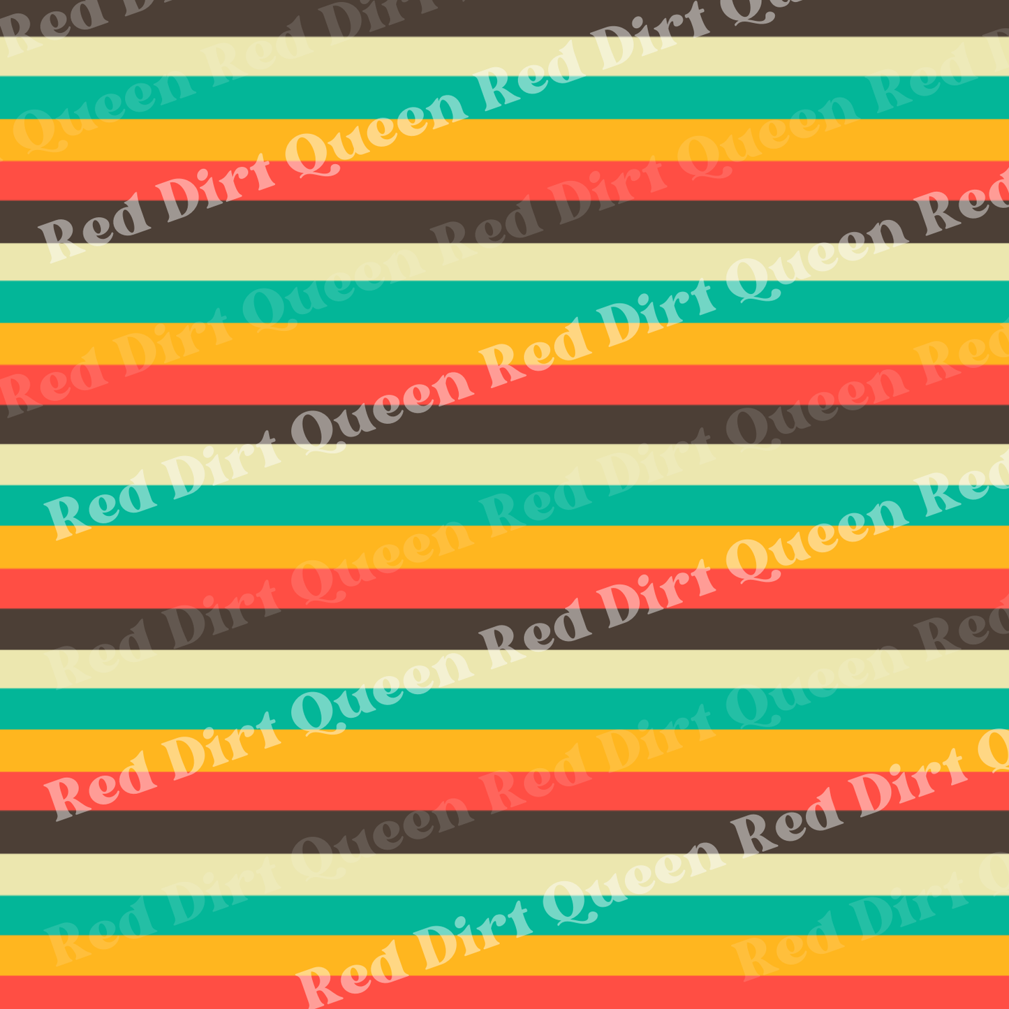 Fall Seamless Pattern - Fall Retro Stripe