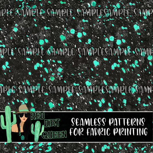 Seamless Pattern Metallic Turquoise Acid Wash