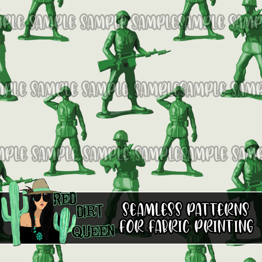 Seamless Pattern Plastic Army Men