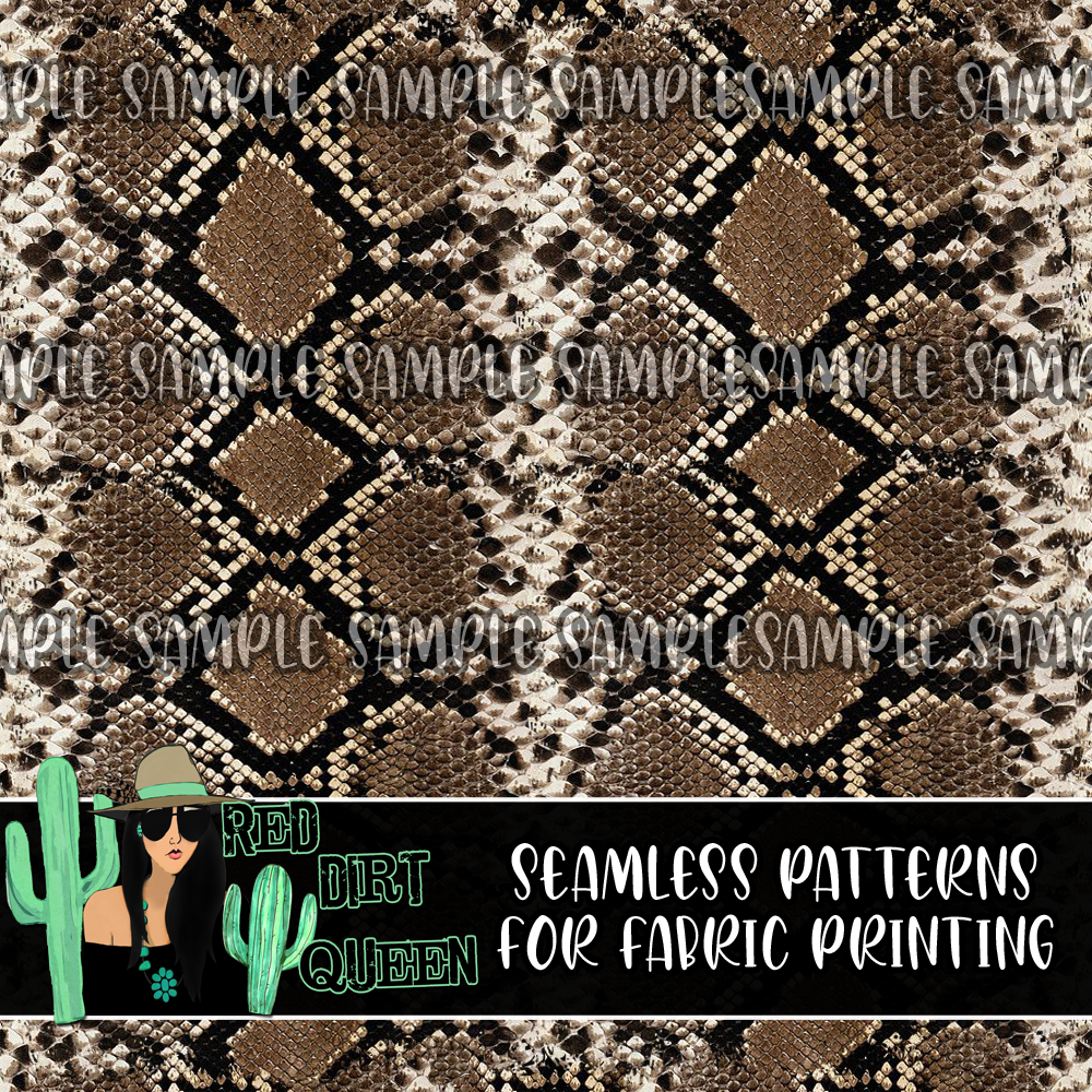 Seamless Pattern Brown Snake Print Stripe