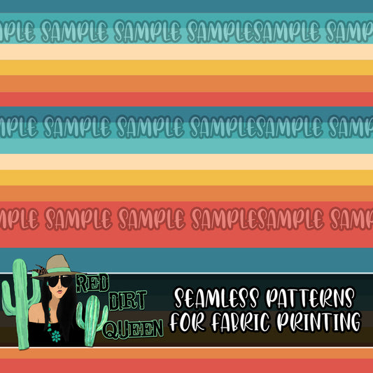 Seamless Pattern Cactus Stripes