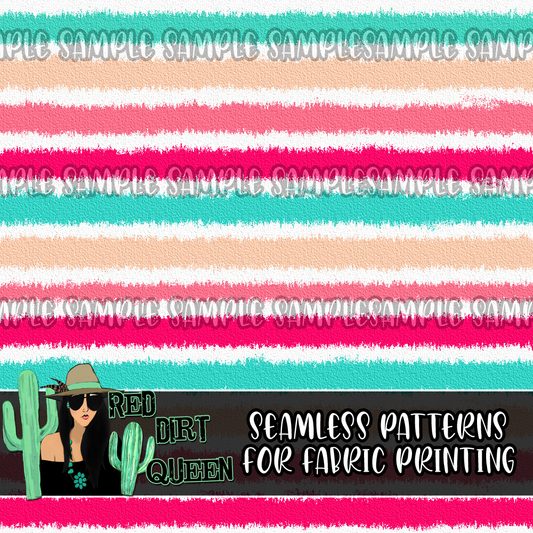 Seamless Pattern Chalky Colorful Lines