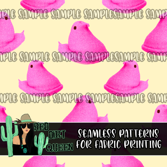 Seamless Pattern Pink Chic Peeps