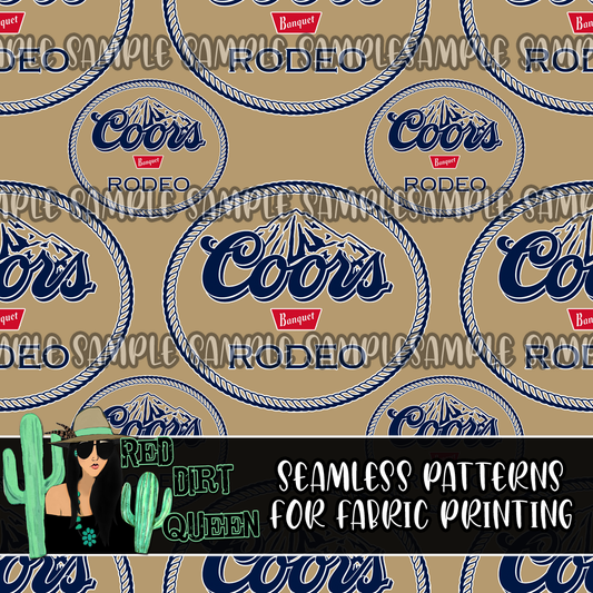 Seamless Pattern Coors Rodeo