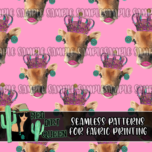 Seamless Pattern Fancy Calf Pink