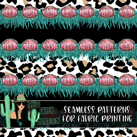 Seamless Pattern Fringe Leopard Stripes