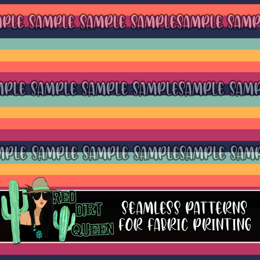 Seamless Pattern Groovy Stripes