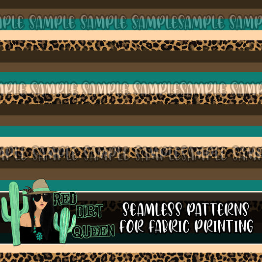 Seamless Pattern Leopard Steal Brown Stripe