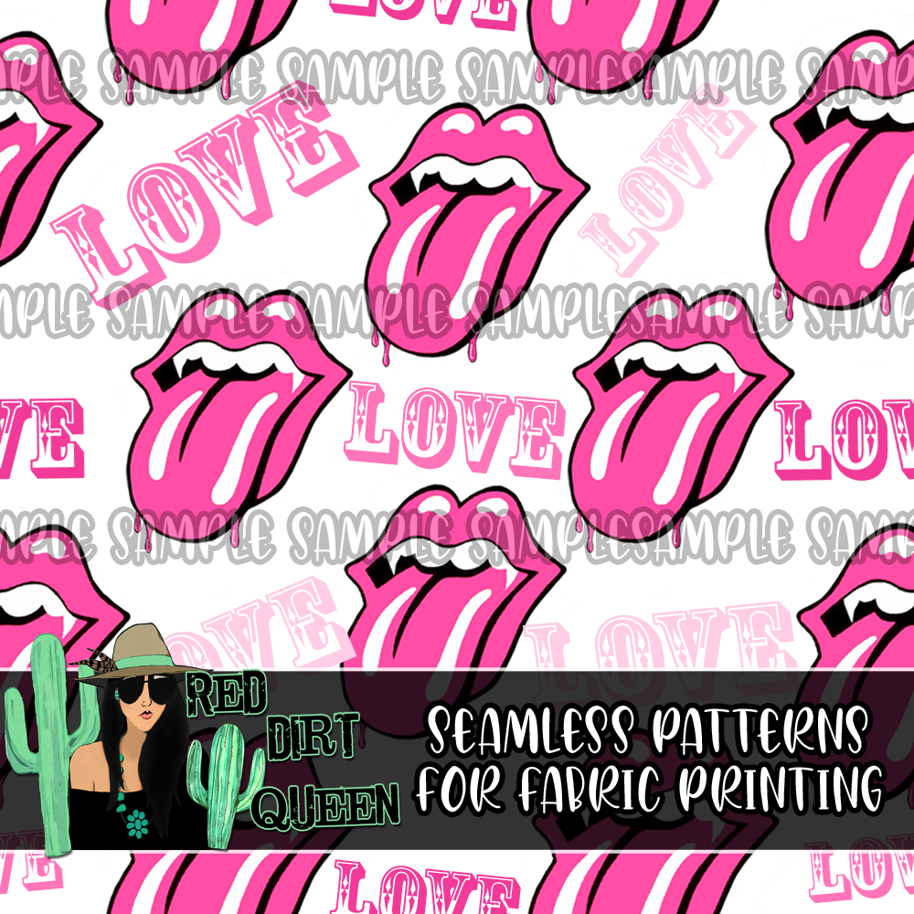 Seamless Pattern Love Sucks