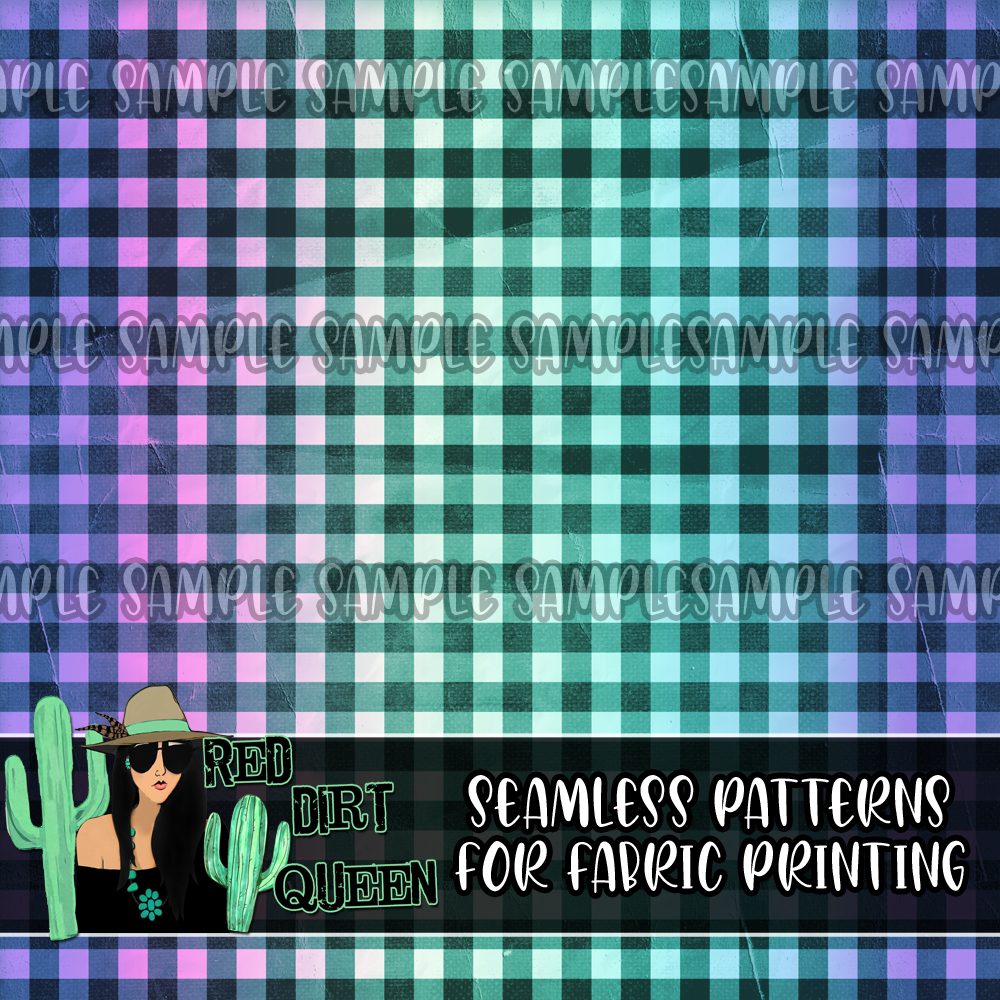 Seamless Pattern Purple Ombre Plaid