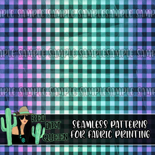 Seamless Pattern Purple Ombre Plaid