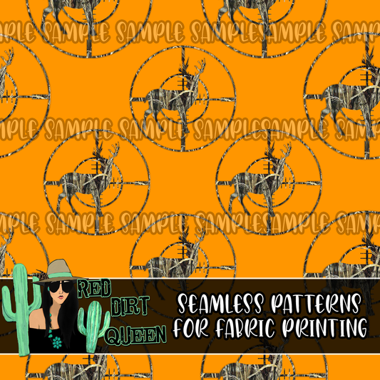 Seamless Pattern Camo Deer Scope