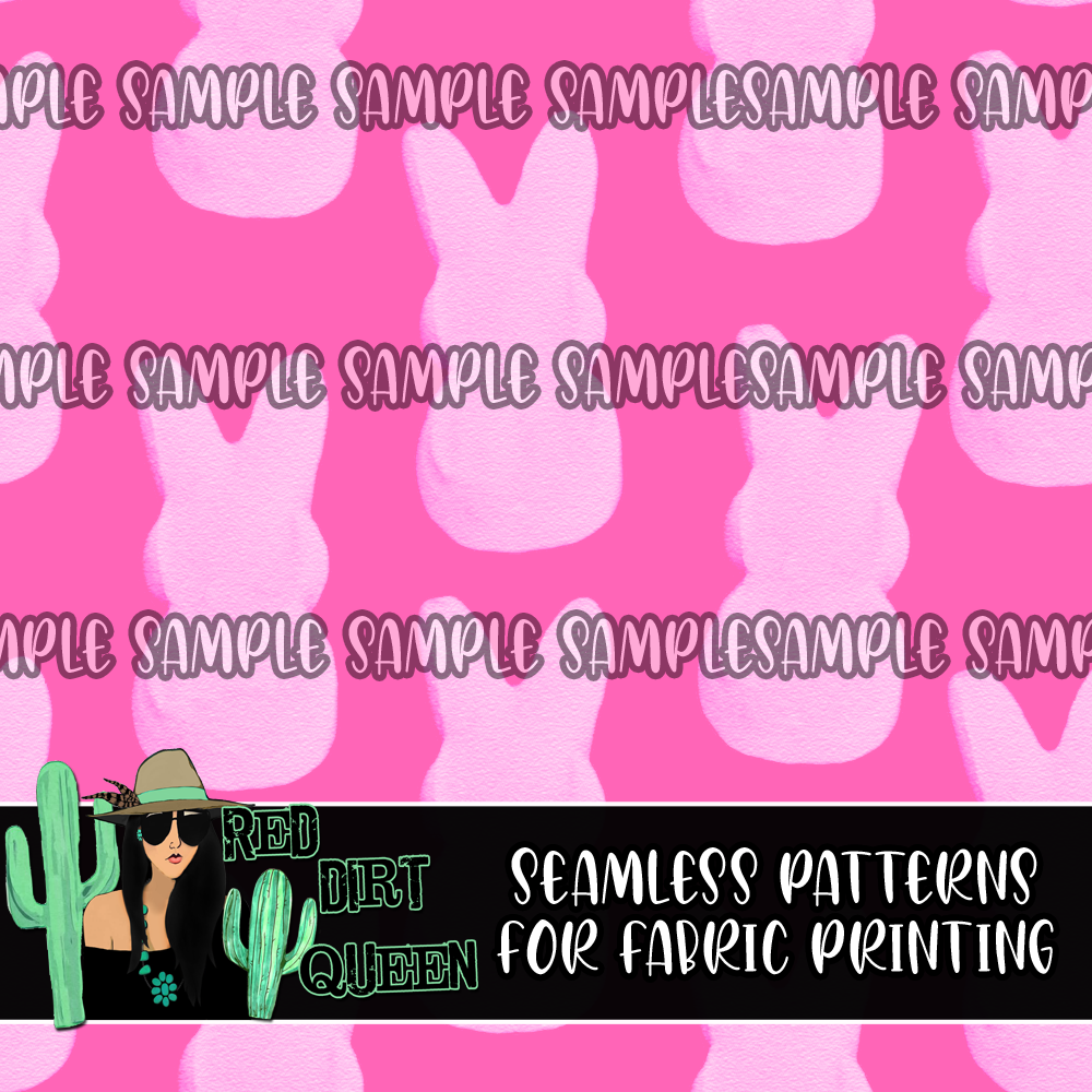 Seamless Pattern Easter Peeps Pink