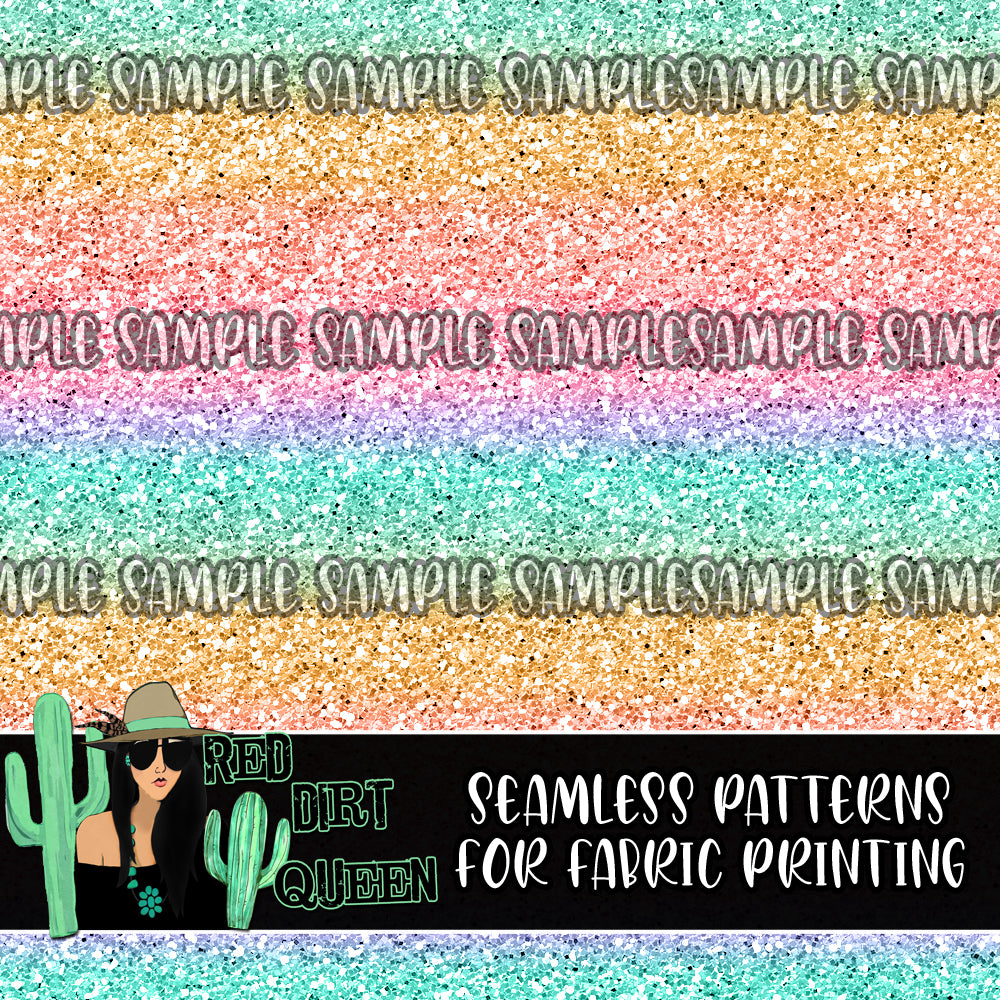 Seamless Pattern Rainbow Glitter