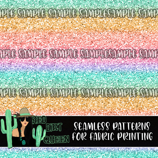 Seamless Pattern Rainbow Glitter