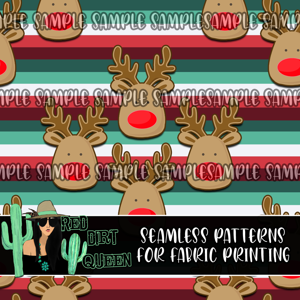 Seamless Pattern Rudolph Stripe