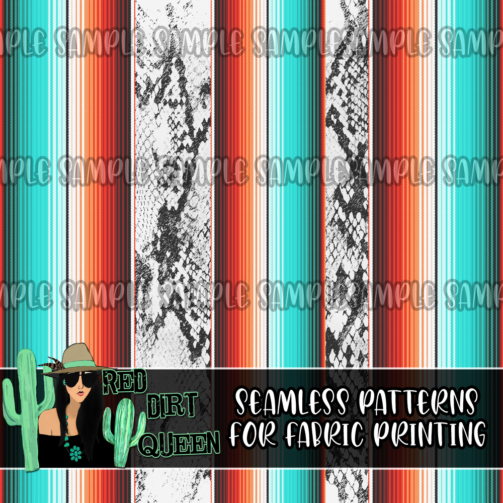 Seamless Pattern Serape Snake Print