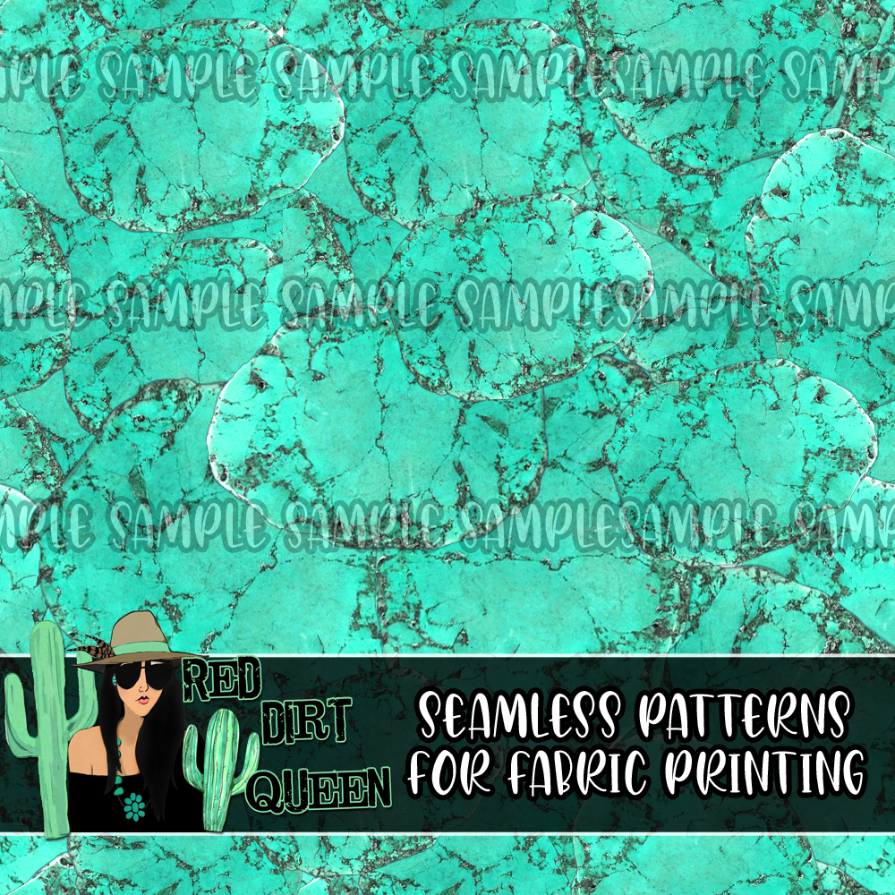 Seamless Pattern Turquoise Slabs
