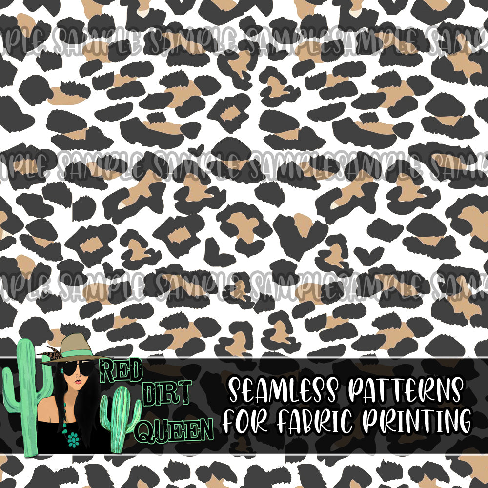 Seamless Pattern Leopard Plain