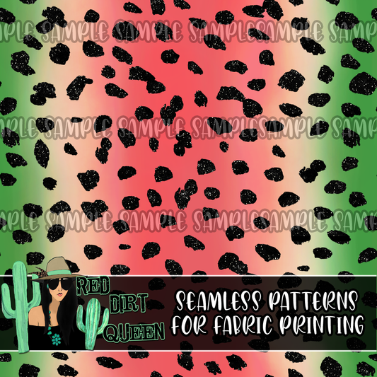 Seamless Pattern Ombre Watermelon Stripes