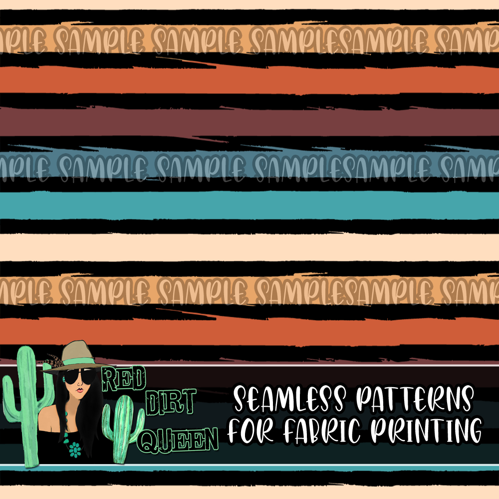 Seamless Pattern Distressed Fall Stripes