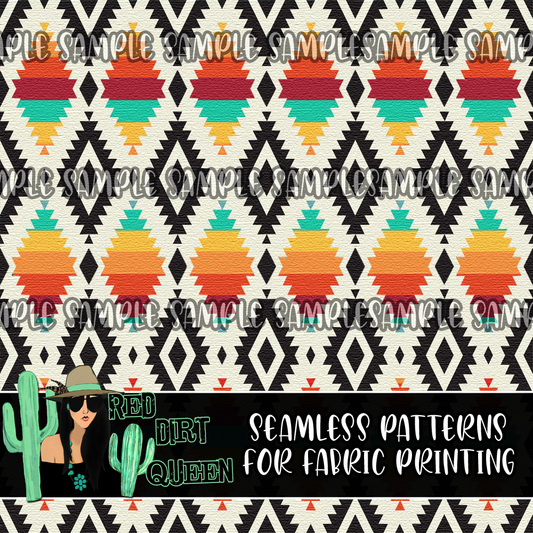 Seamless Pattern Southwest Stripe Aztec